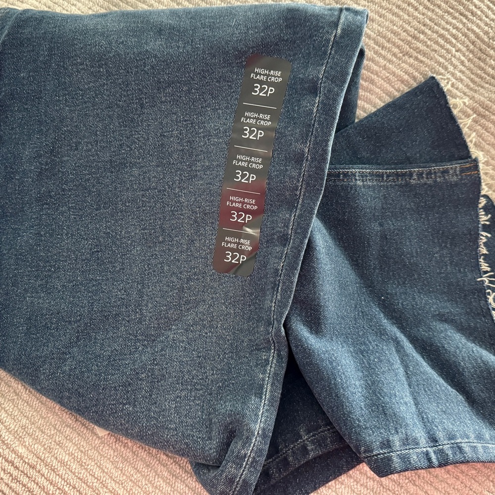J. Crew High Rise Flair 32 P -  Classic Blue Denim Jeans